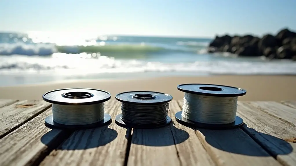 optimal line size surfcasting