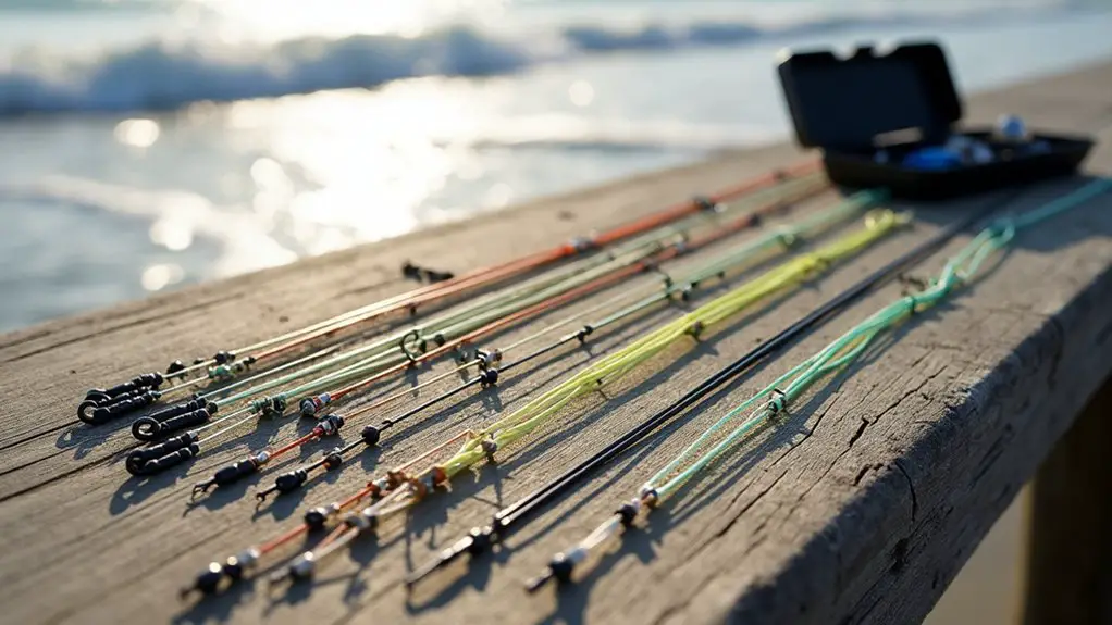 surf fishing leader length